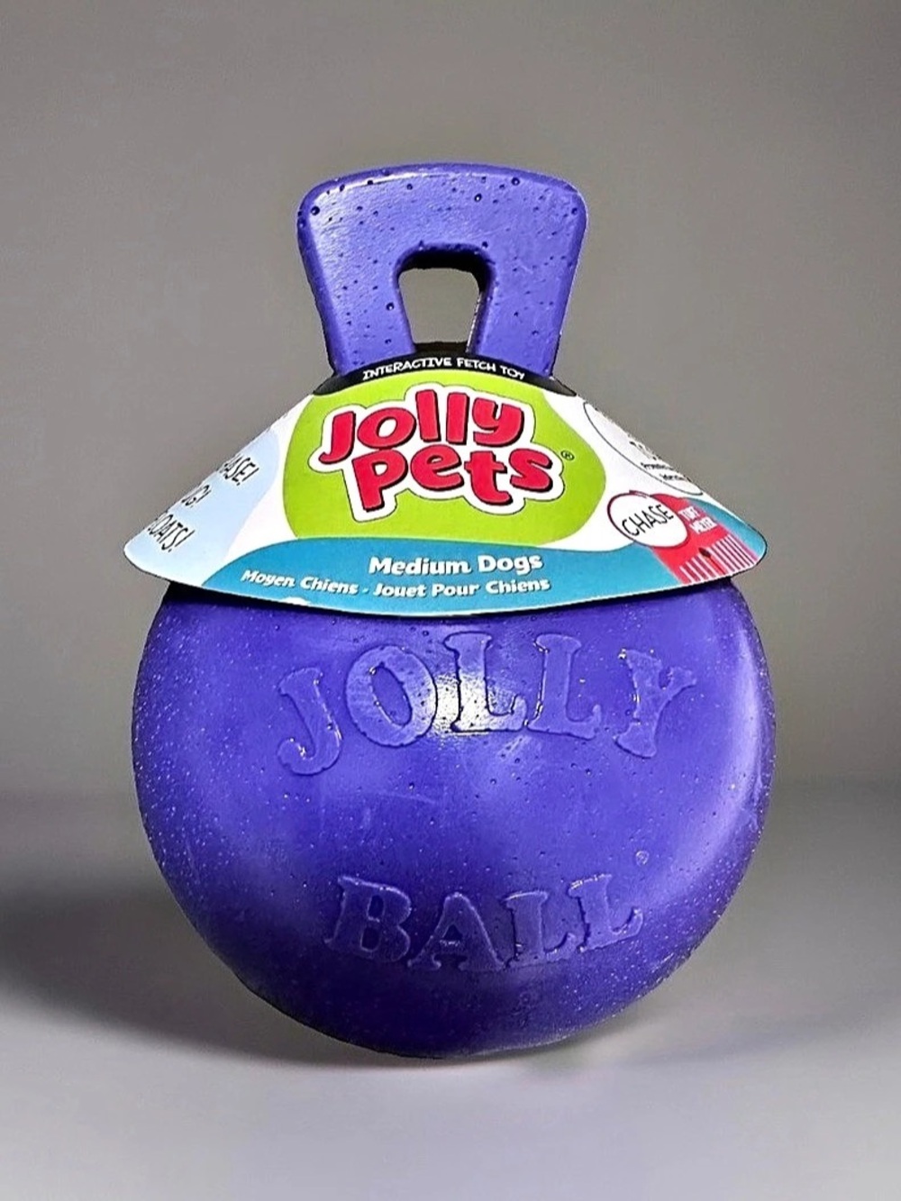 Jolly Pets Tug N Toss Jolly Ball-Interactive Toy for Medium Dogs, 6” Purple NWT